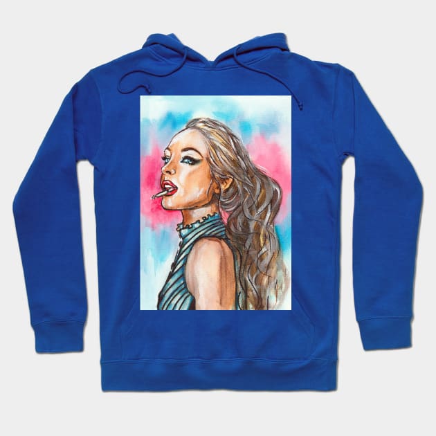 Lindsay Lohan Hoodie by Svetlana Pelin